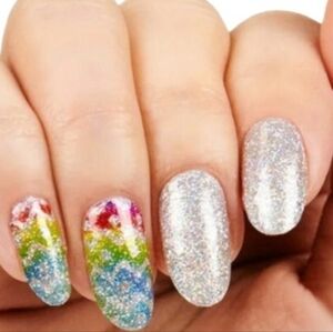 Color Street Egg- travaganza Glitter Rainbow Nail Polish Strips Various Sizes